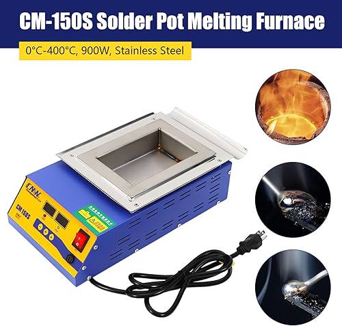 Miniatura 3 de Olla de soldadura de 9000 W, olla de soldadura de acero inoxidable para soldadura y baño de soldadura, olla de soldadura con raspador de pasta,