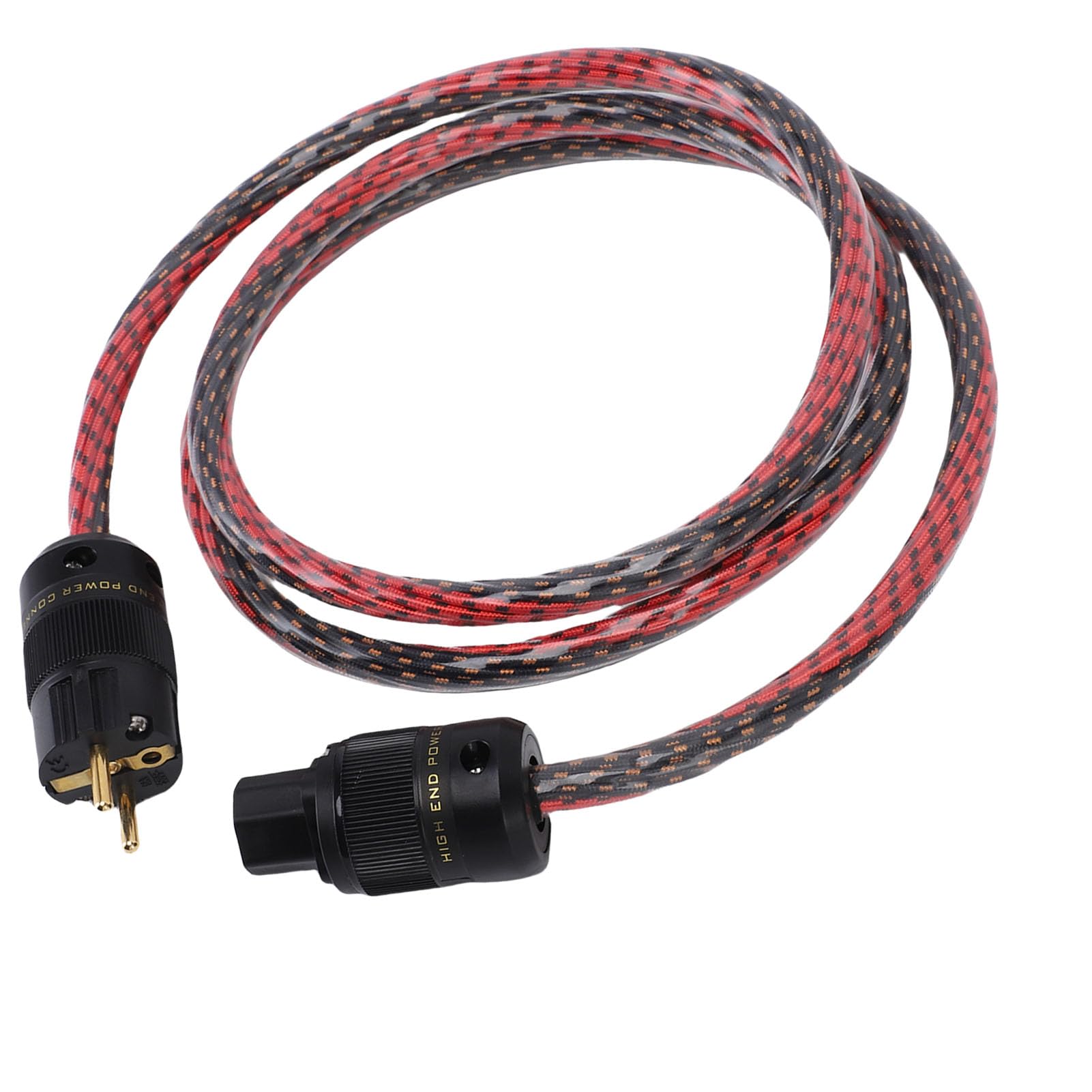 KIMISS Câble d'alimentation Audiophile, Cordon d'alimentation AC en Cuivre HiFi 4N pour Platine Vinyle, Amplificateur, Lecteur CD, Réduction du Bruit Haute Performance