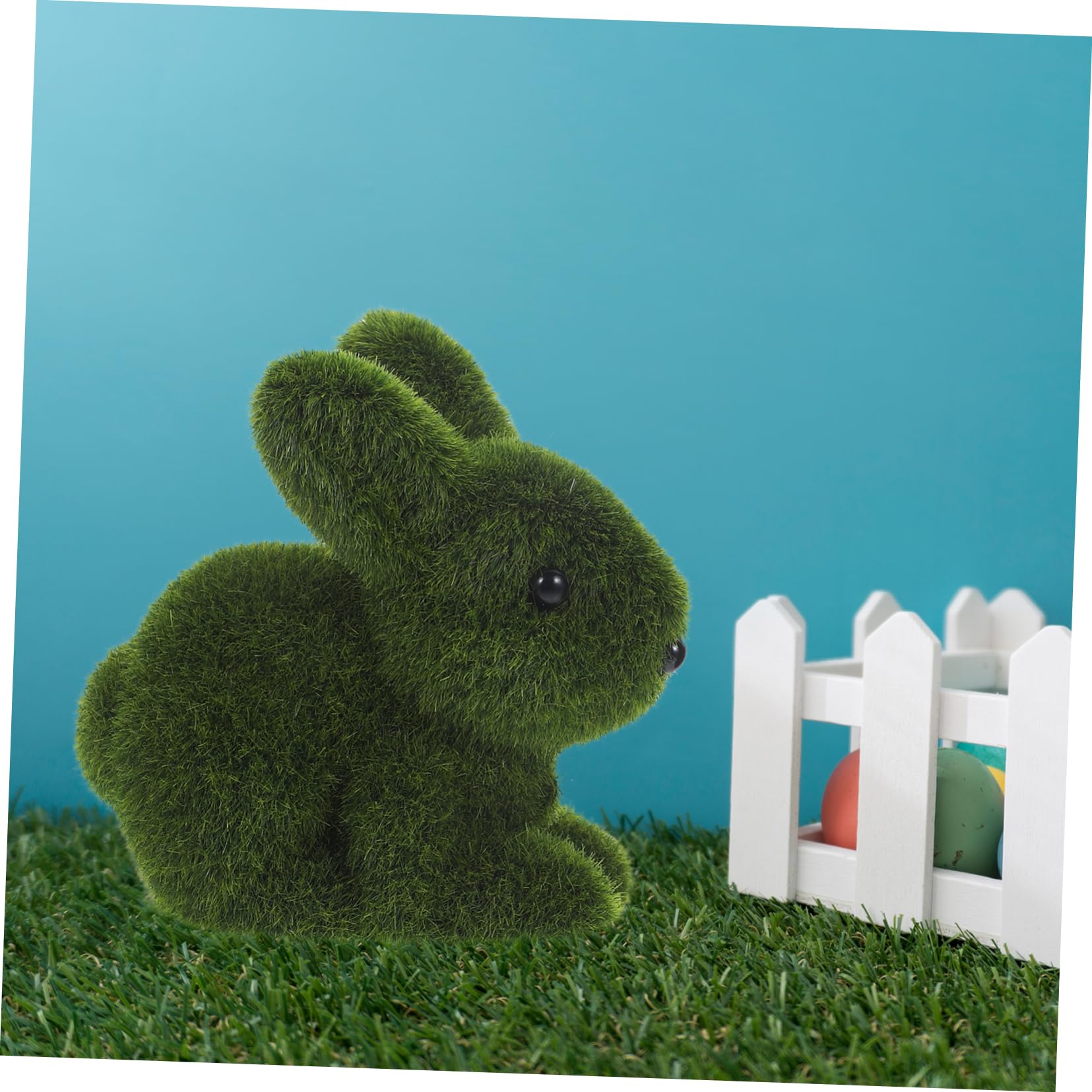 BESTonZON 5 Ensembles Décoration De Lapin Simulé Bricolage Farci Mignon Accessoires Décorations Doux en Forme De Lapin Peluche Green Flocage 2 * 5