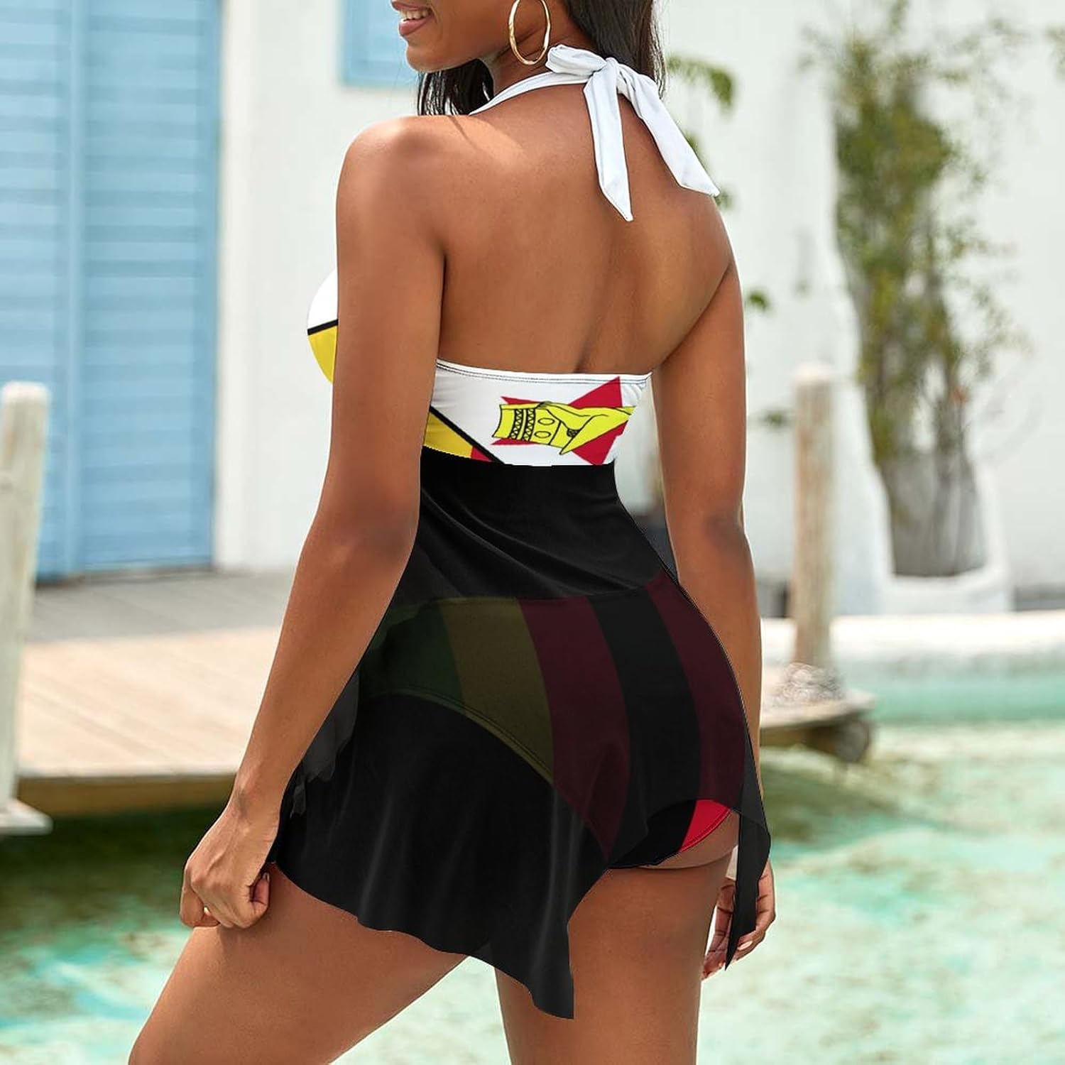 Women's 2 Piece Swimsuit Bolivia Flag Adjustable Strap Swimwear Summer Beach Bathing Suits for Womens