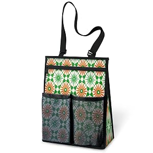 Ourtheme Ethnic Theme Flag Portable Shower Bag for Travel Gym Camp Beach Tote Shower Caddy Bags Hanging Toiletry