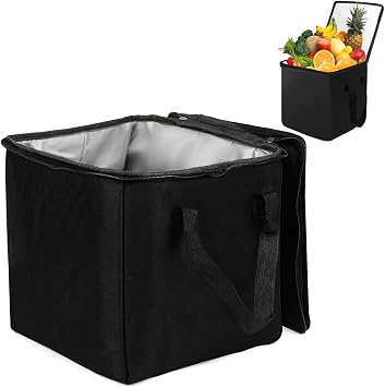 20L Insulated Backpack Cooler 16 Can Capacity - Leakproof Cooler Bag for Beach Camping, Hiking & Picnic, Durable Ice Chest for Travel with Adjustable StrapsBlack