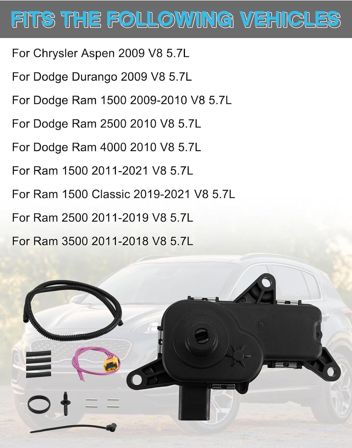 TAUTOY 911-933 Intake Manifold Runner Control Valve (5.7L ONLY) For Chrysler Aspen,For Dodge Durango 2009,Ram 1500 2009-2010,Ram 2500 4000 2010,For Ram 1500 2011-2021,1500 Classic 2500 3500,53022137AC