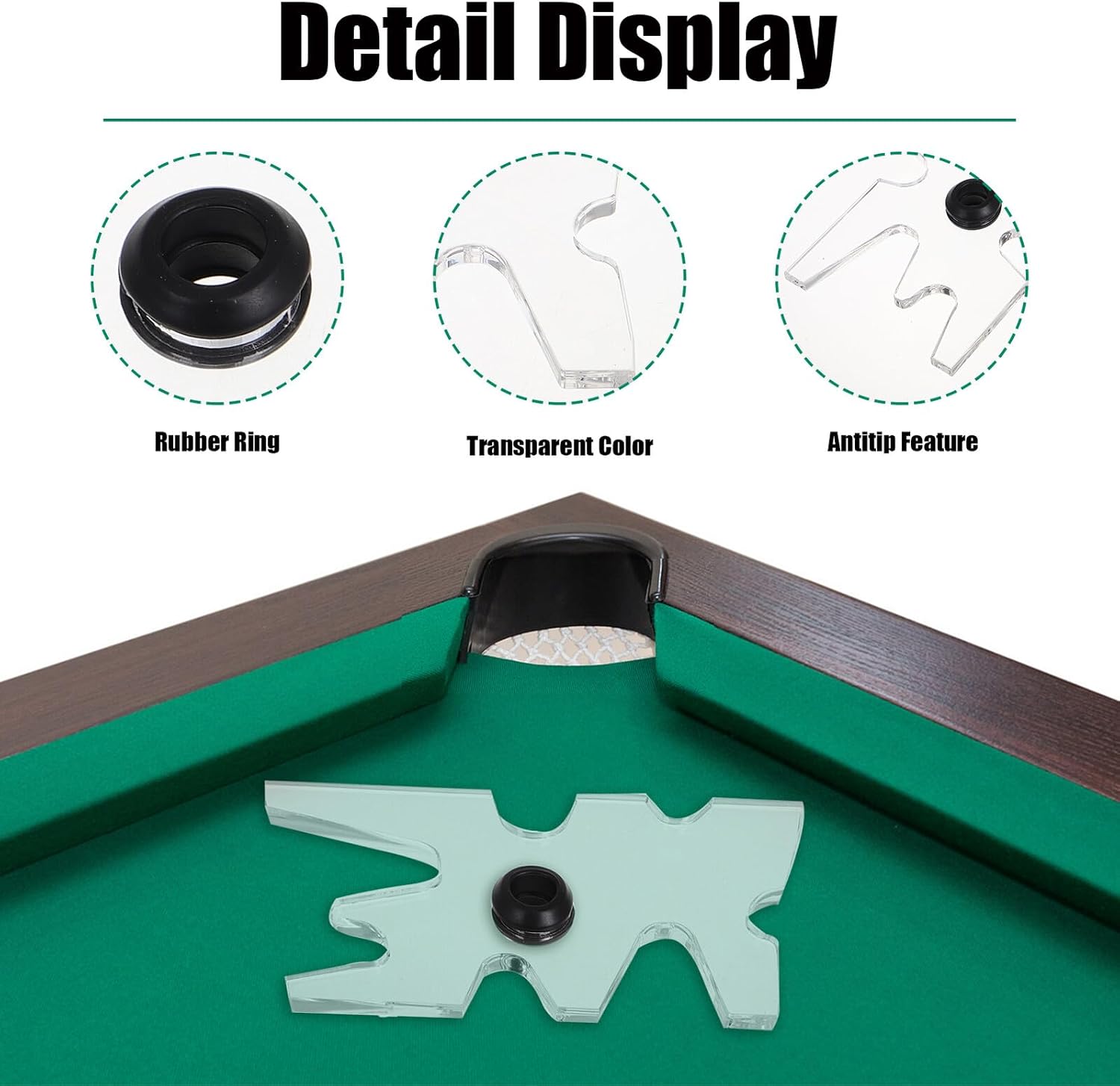 VICASKY Acrylic Nine-ball Cue Rack Billiard Cue Holder with Upgraded Bridge Head for Snooker and Pool Tables Billiards Accessories Storage Solution