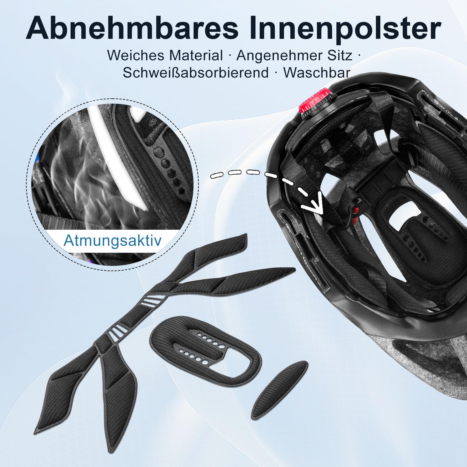 KINGBIKE Casque intégral pour enfant avec protège-menton amovible | Casque de vélo pour scooter, vélo et multisport, casque de protection à partir de 5 ans pour garçons et filles 51-55 cm