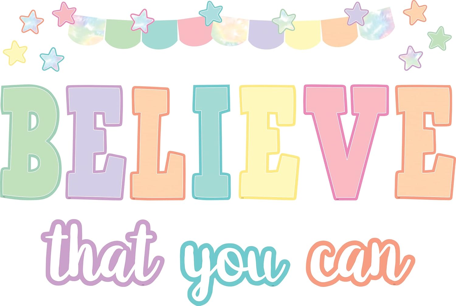 Teacher Created Resources Pastel Pop Believe That You Can Bulletin Board (TCR8412)