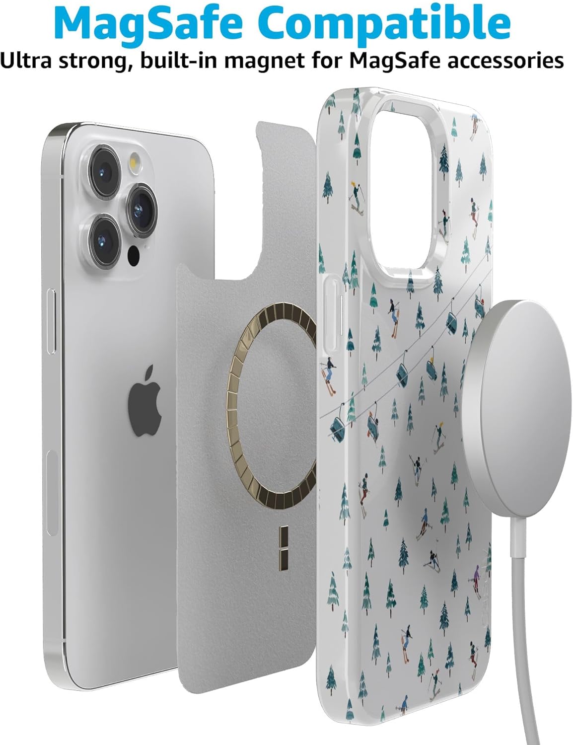 Casely iPhone 15 Pro Case | We've Peaked | Après Ski Mountains | Compatible with MagSafe | Classic Ultra Thin Design