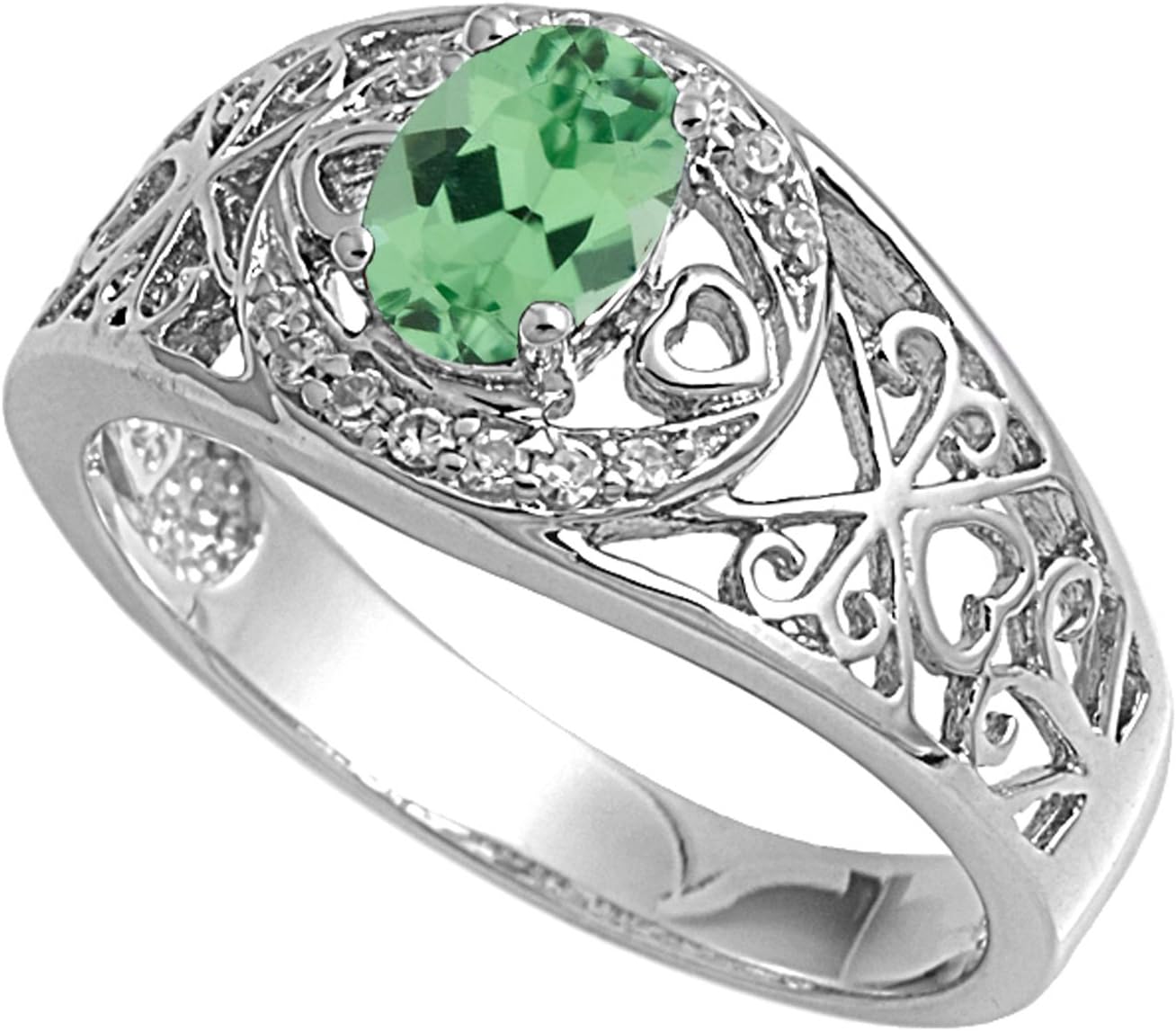 CHOOSE YOUR COLOR Sterling Silver Filigree Ring