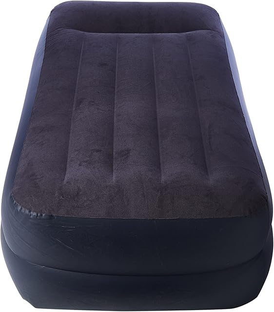 Intex Unisex single Raised M/P 64122 Air Bed, Blue/Anthracite