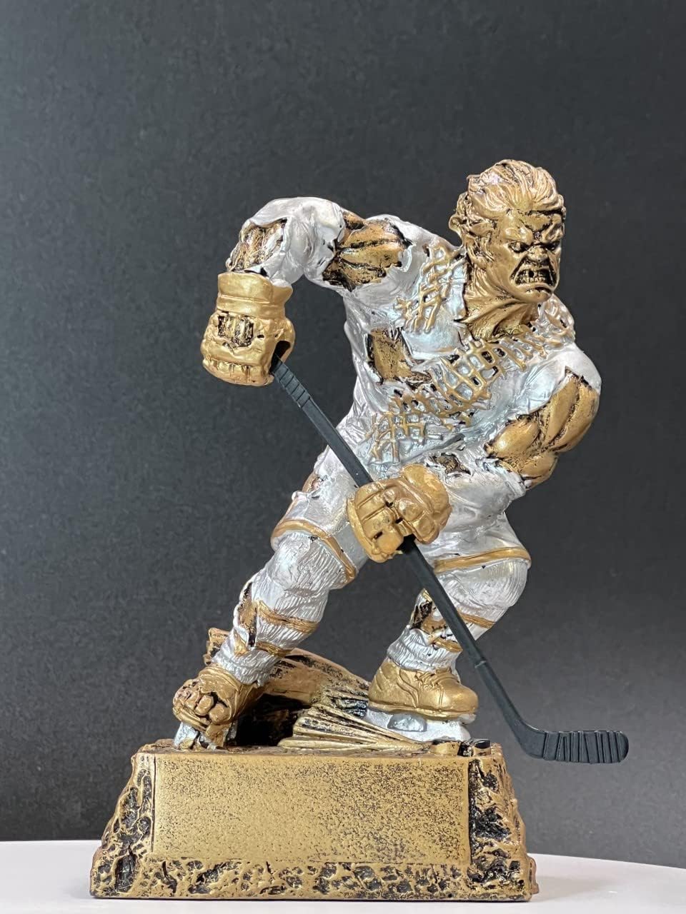 K2AWARDS Monster Hockey Trophy - 6.50 inch Action Hockey Trophy with Custom Plate