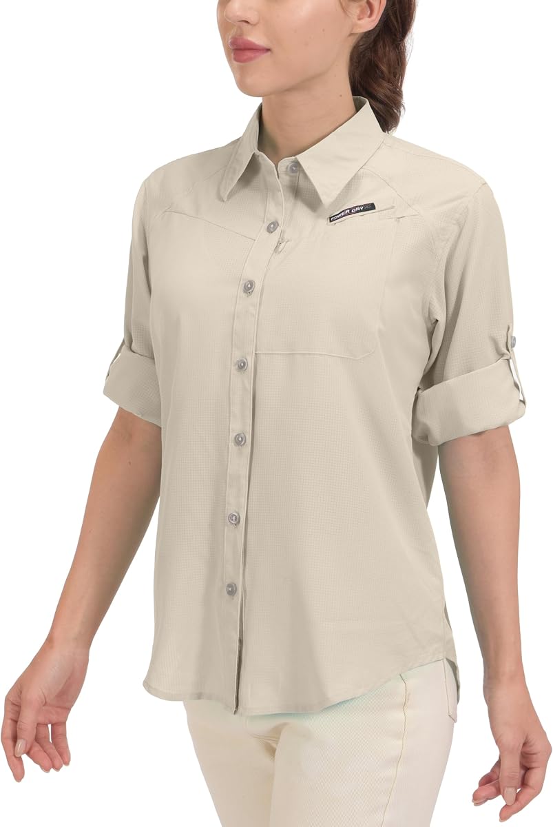 Little Donkey Andy Women's UPF 50 UV Protection Shirt, Breathable Long Sleeve Fishing Hiking Shirts, Quick Dry