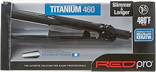 RED Pro Titanium 460 Styler Flat Iron, 1 1/2" for Silk Pressing & Keratin Treatments, Eliminates Frizz, Instant Heat, Auto Shut-Off, Heavy Duty Swivel Cord
