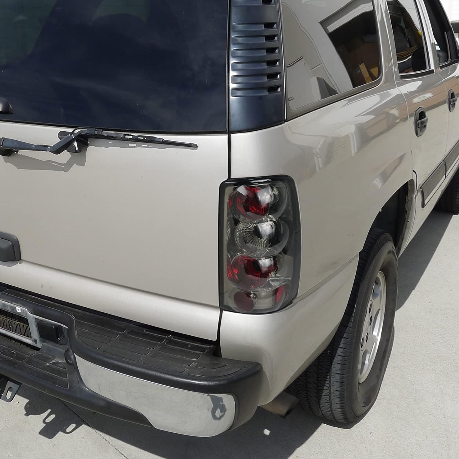 SPEC-D TUNING Smoke Lens Tail Lights Compatible with 2000-2006 Chevy Tahoe, Chevy Suburban 1500/2500, GMC Yukon/XL, Left + Right Pair Assembly