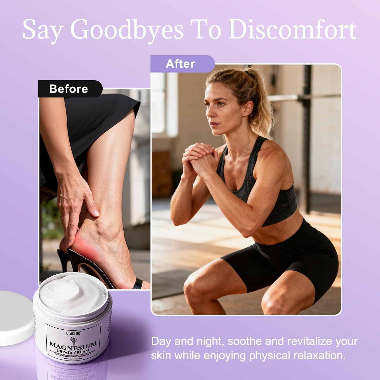 Neuropathy Cream - Magnesium Cream for Neuropathy - Nerve Relief Lotion with Natural Magnesium Ingredients, Soothing Relaxation Feet, Hands, Legs, Fast-Absorbing & Non-Greasy Formula - 4 FL.OZ.
