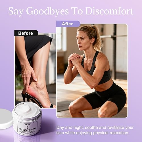 Miniatura 4 de Crema de neuropatía - Loción de alivio de nervios para calmar las manos y pies, crema de magnesio Mama Oasis para neuropatía, mantequilla corporal,