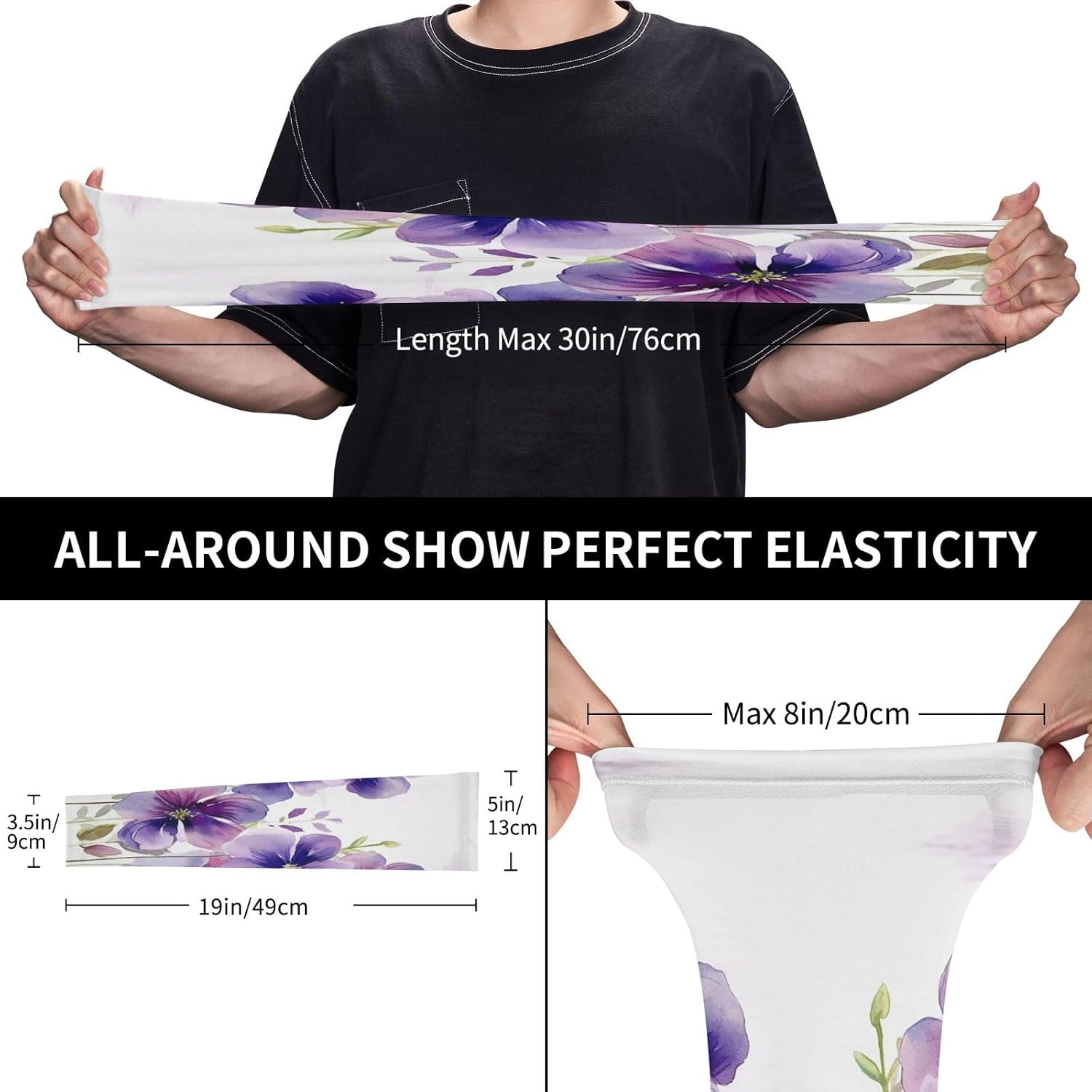 White Camouflage Arm Sleeves For Men Women Cooling Sleeves Uv Blocking Protection Sleeve