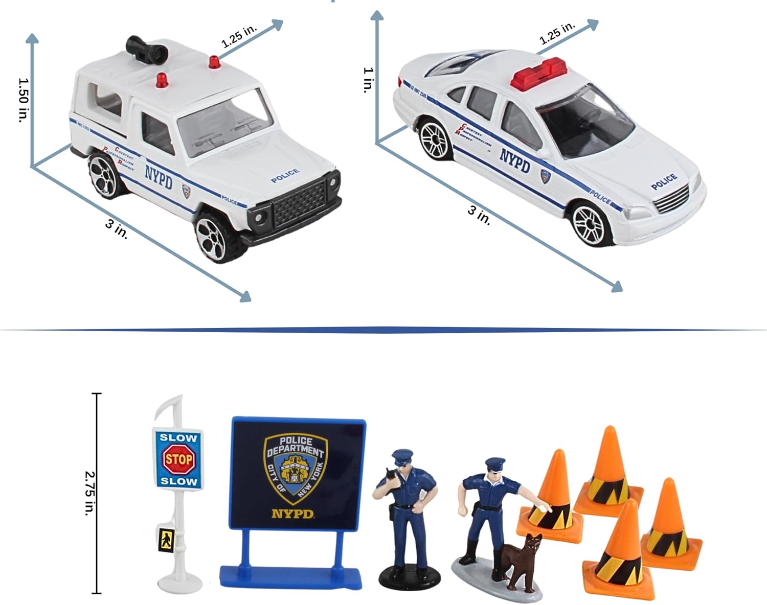 Daron NYPD Gift Pack, 10-Piece, Inches