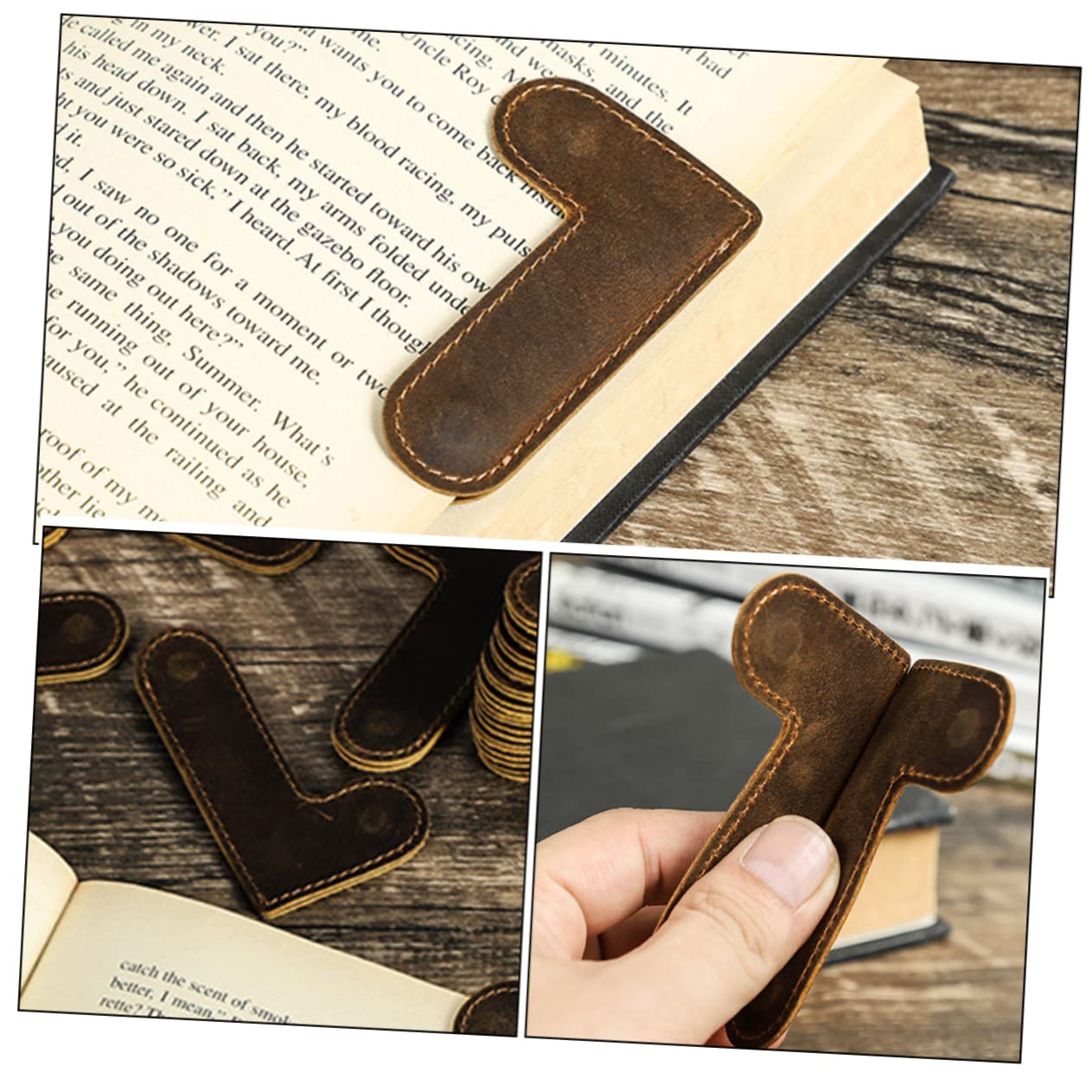 MAGICLULU 5 Pz Segnalibro D'angolo Della Pagina Segnapagina in Pelle Segnalibri D'angolo Segnalibri in Pelle Fermagli Per Graffette Ufficio Vintage ▾ Di Cavallo Raccoglitore