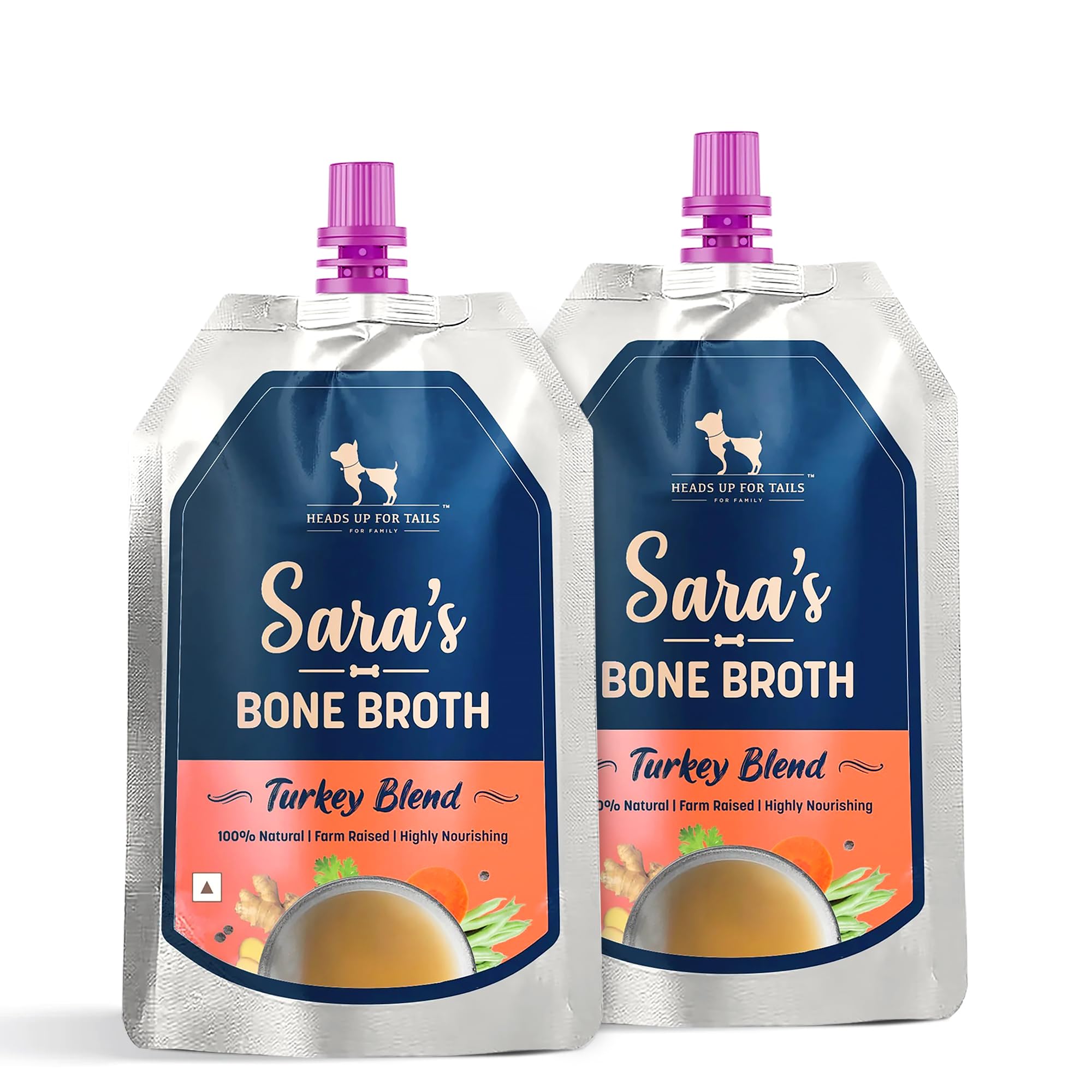 Heads Up For Tails Saras Turkey Blend Bone Broth For Dogs |Pack Of 2| - 150 Ml Each, All Life Stages (B0C7L4VVNG) Amazon Price History, Amazon Price Tracker