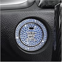 Vista 11 de BELOMI 2 Piezas Anillo Decorativo Brillante para Botón de Arranque y Parada del Motor del Coche, Anillo de Cristal con Diamantes de Imitación