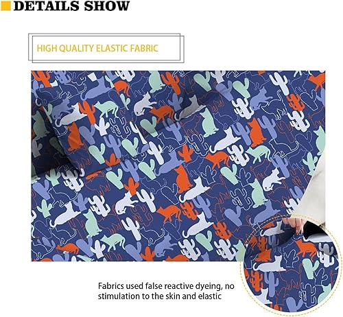 Miniatura 6 de FKELYI Funda elástica para sofá con diseño de árbol de Navidad, color azul, con parte inferior elástica, tamaño XL Árbol de Navidad azul,Lindo