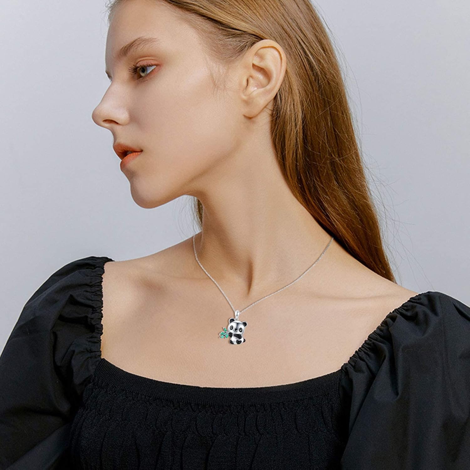 CHENGHONG Sterling Silver Panda Pendant Necklace - Bear Jewelry Gifts for Women, Girls - Image 6