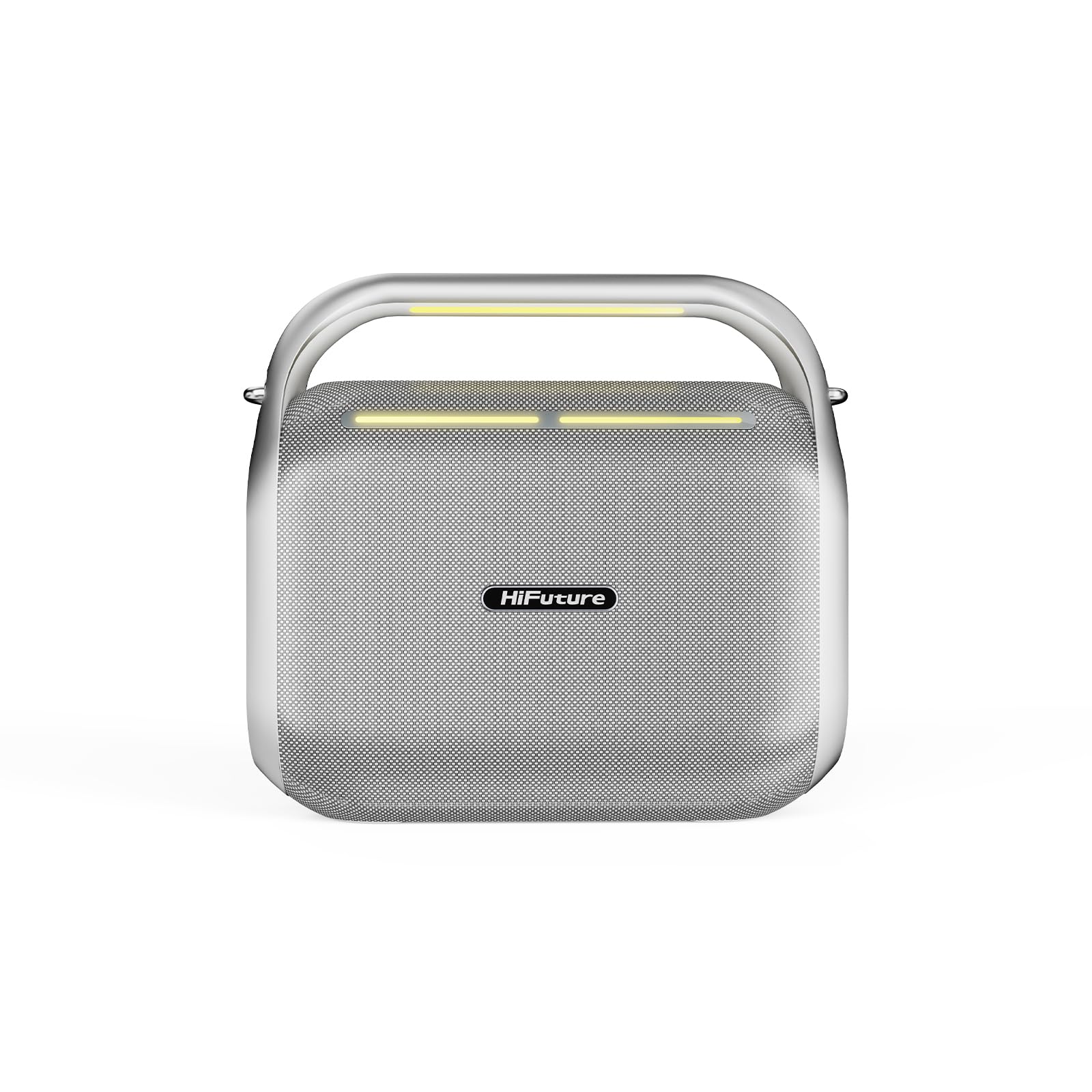HiFuture MusicBox 200 100W Bluetooth 5.0 BT/USB/SD Kart/AUX Girişli Mikrofonlu Karaoke Sistemi Kablosuz Hoparlör (Gümüş)