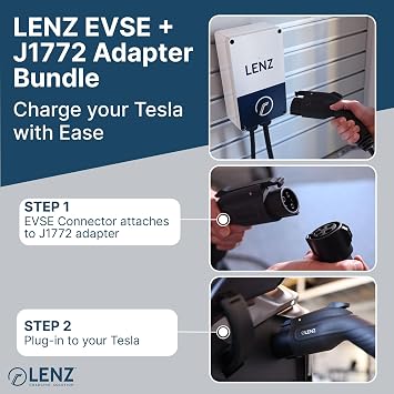 LENZ Level 2 EV Charger Bundle Duo by LENZ for J1772 and Tesla Vehicles