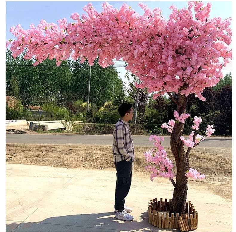 Arbre à voeux artificiel géant fleurs de cerisier rose pour bricolage décor