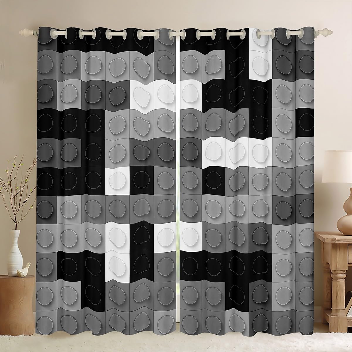 Rideaux occultants pour jeux d'enfants briques jouet anti reflets soleil