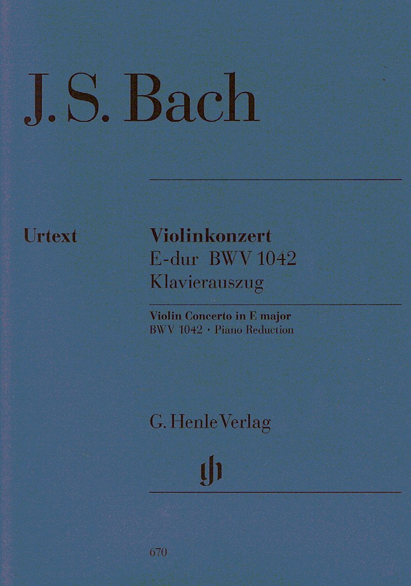 Concerto for Violin and Orchestra E major BWV 1042 - violin and orchestra - piano reduction with solo part - (HN 670)