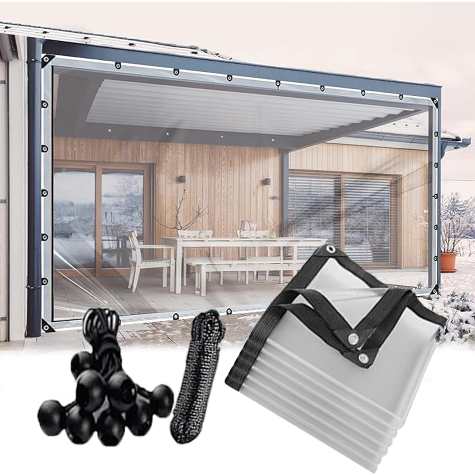 Lona transparente impermeable ideal para invernaderos y gallineros