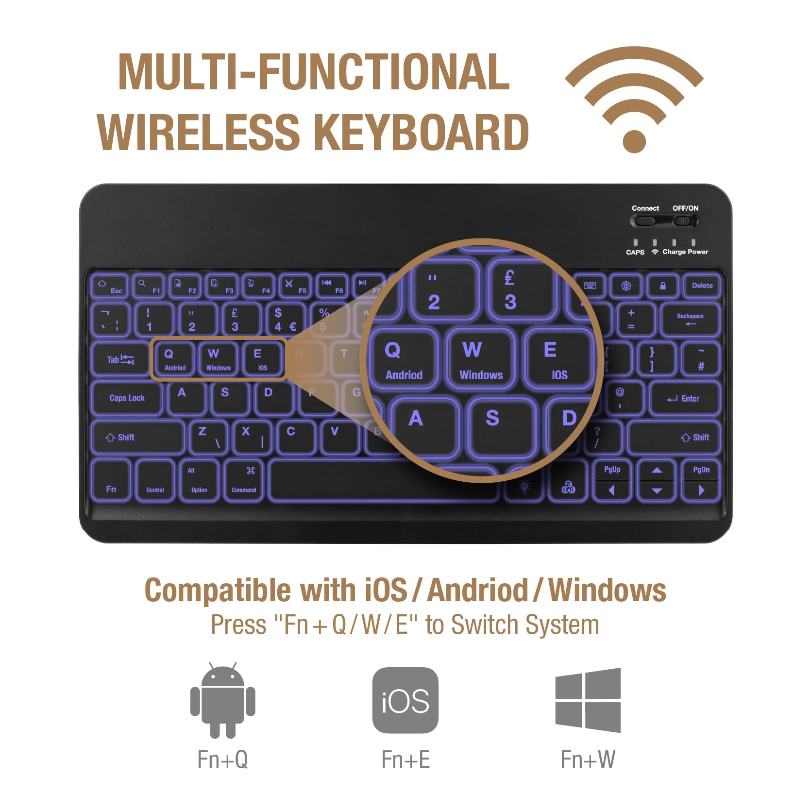 MAYPHY Funda con teclado retroiluminado y ratón para Samsung Galaxy Tab S10+/S9 FE+/S9+/S8+/S7+/S7+/S7 FE 12,4 pulgadas, funda delgada con teclado extraíble y ratón inalámbrico, QWERTZ alemán