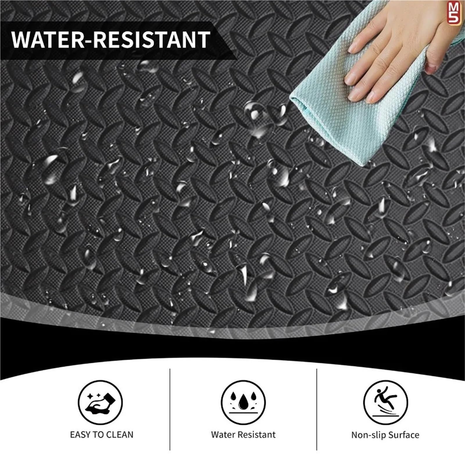 Tappeto Da Fitness A Puzzle Tappetini con cuciture da 16 pezzi Piastrelle impermeabili ad incastro antiscivolo for uso in palestra domestica