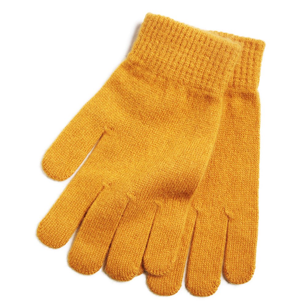 Imongol Women's Yellow -Pure Cashmere Gloves Full Fingers Gloves - Gloves Knitted (Yellow)
