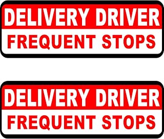 Delivery Driver Car Magnet Signs, Delivery Vehicle Magnetic Car Sign, Reflective Delivery Driver Magnet for Car Frequent Stops(Red-Black 2 Pack)
