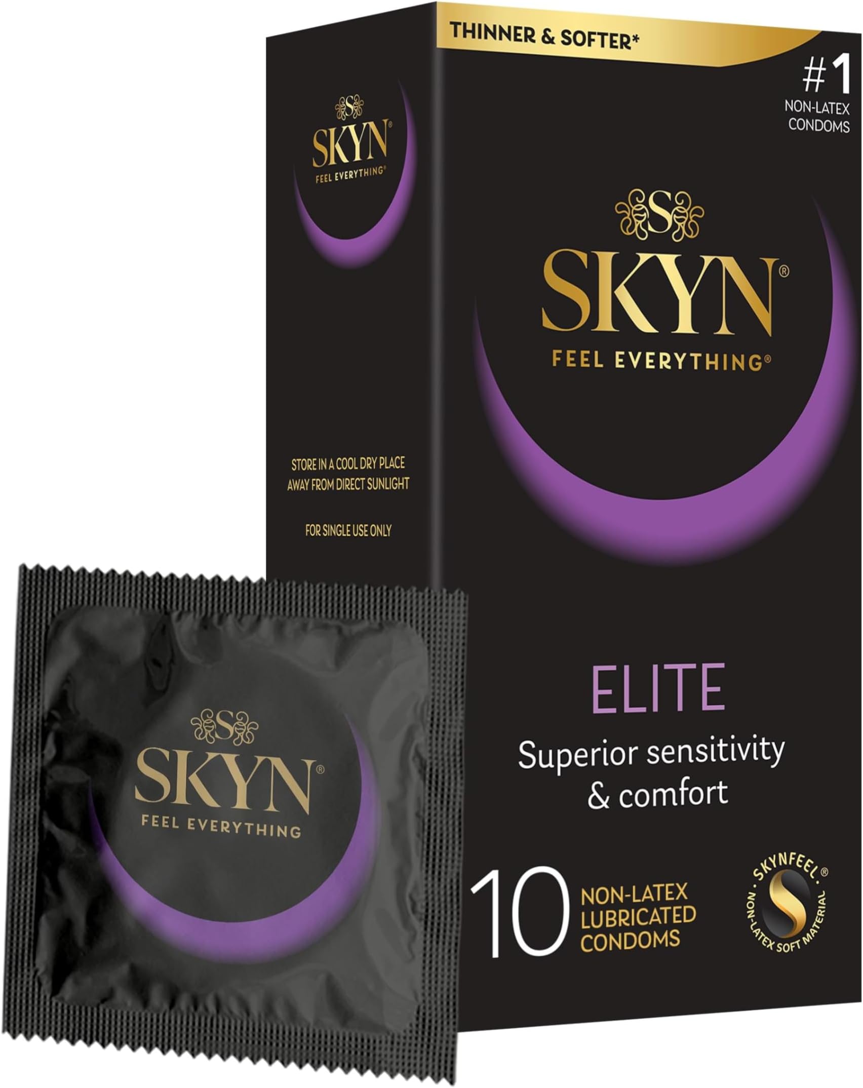 SKYN Elite Condoms, 10 Count (Pack of 1)