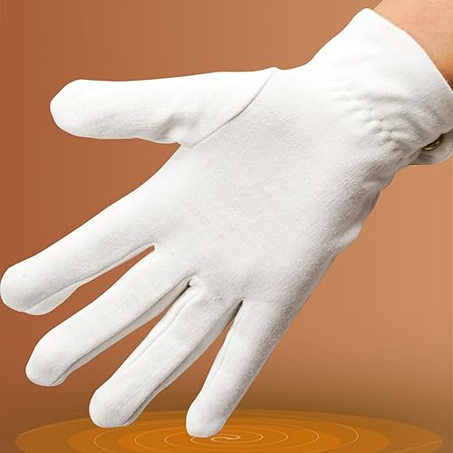 Miniatura 2 de Guantes de billar Uniforme 2pcs Guantes de Billar Competición Guantes de árbitro Guantes Profesionales Blanco Guantes con Snap Cuff Poliéster Algodón