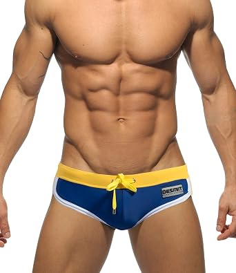 MIZOK Mens Quick Dry Swim Briefs Bikini Swimsuit Board Shorts with Adjustable Drawstring