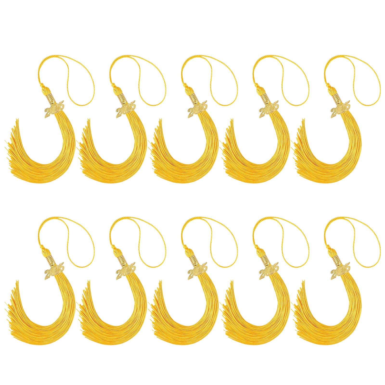 Nucelit Caps Tassels 2025 Gold Charm Graduation Ceremony Tassels for Caps for Parties and Academic Celebration Graduation