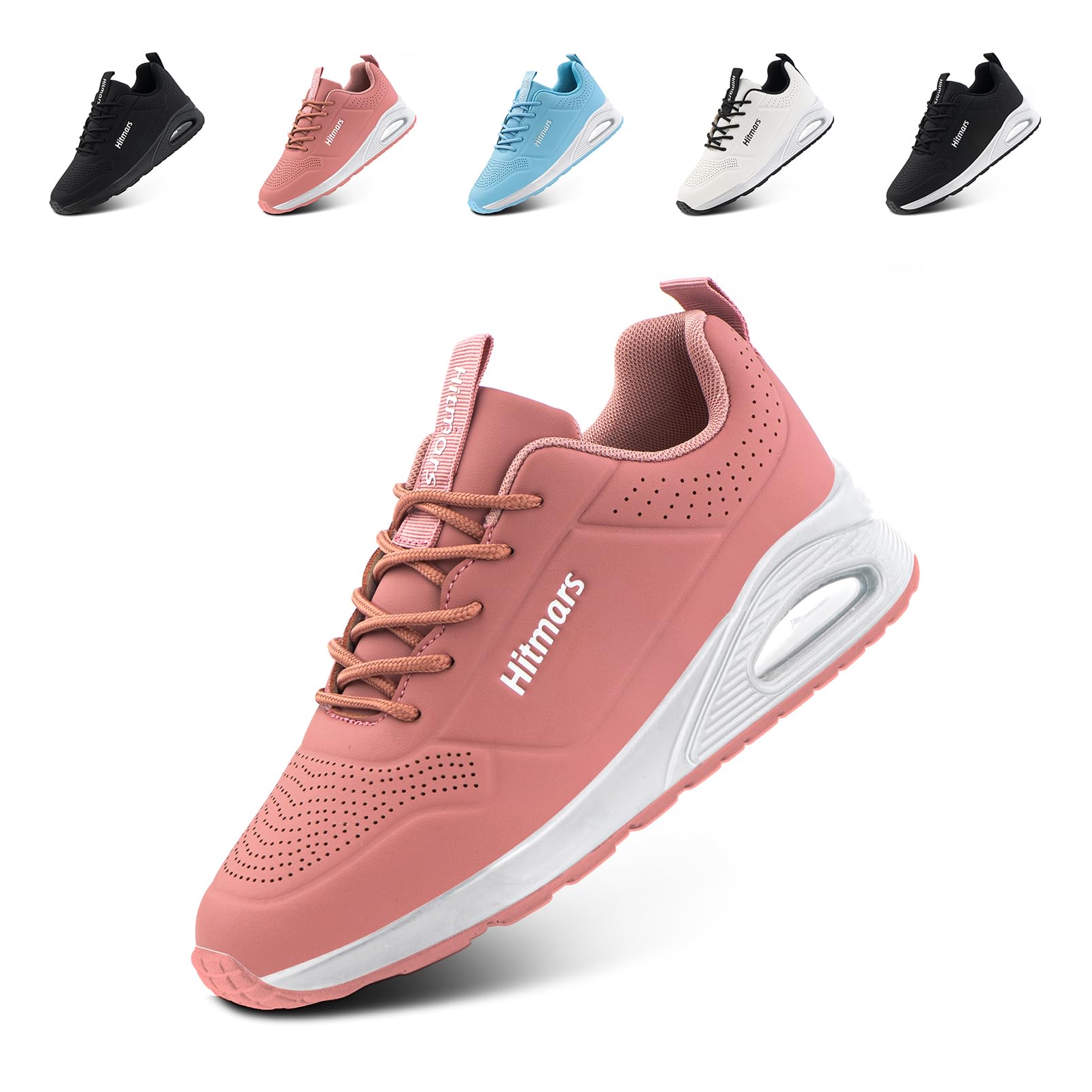 Hitmars Damskie buty do koszykówki buty sportowe trampki buty do biegania buty do biegania buty do fitnessu, koszykówki, biegania, tenisa, lekkie, czarne, 36-42 EU