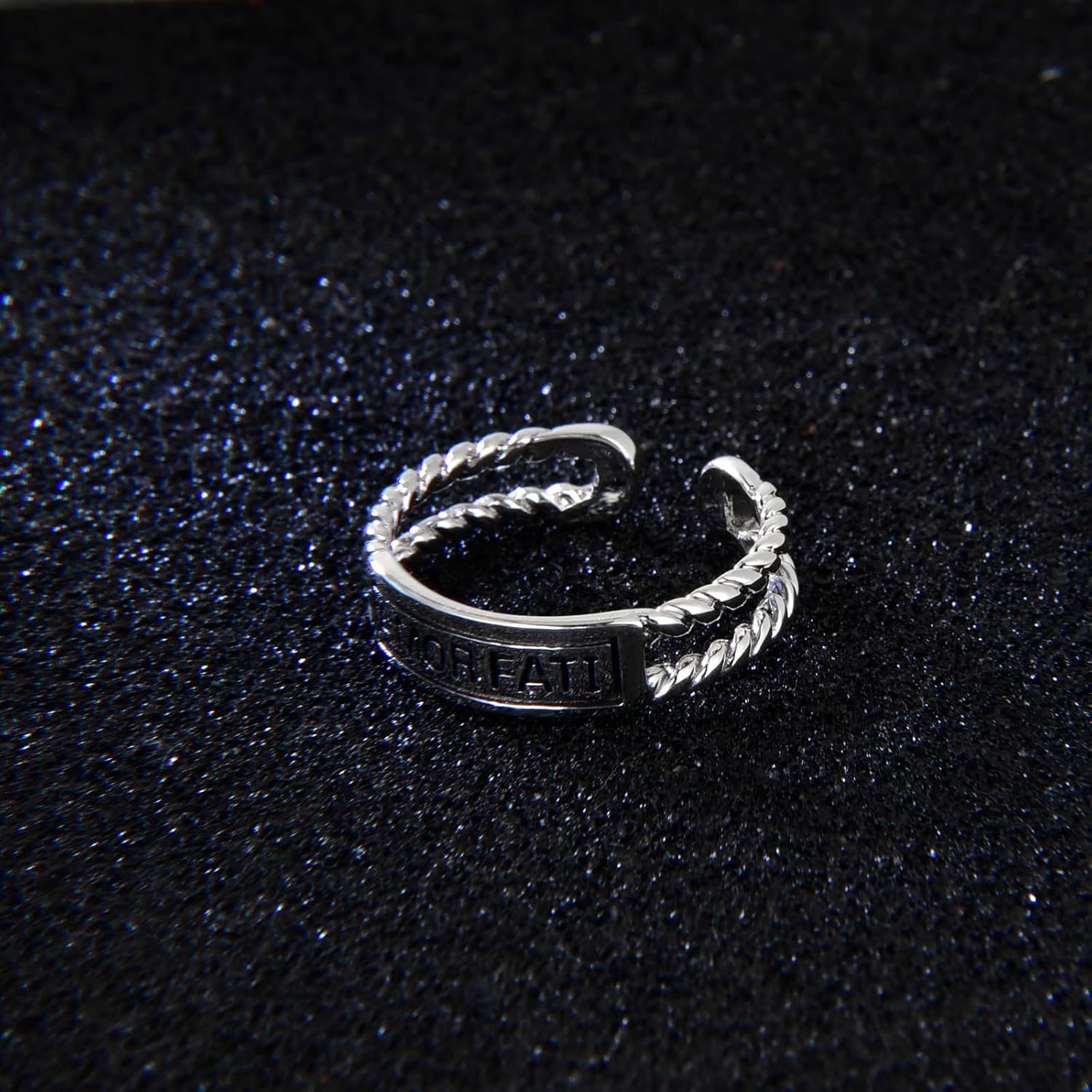CANDYFANCY Celtic Knot Ring 925 Sterling Silver Open Middle Finger Knuckle Thumb Rings for Women Adjustable Size 4-7