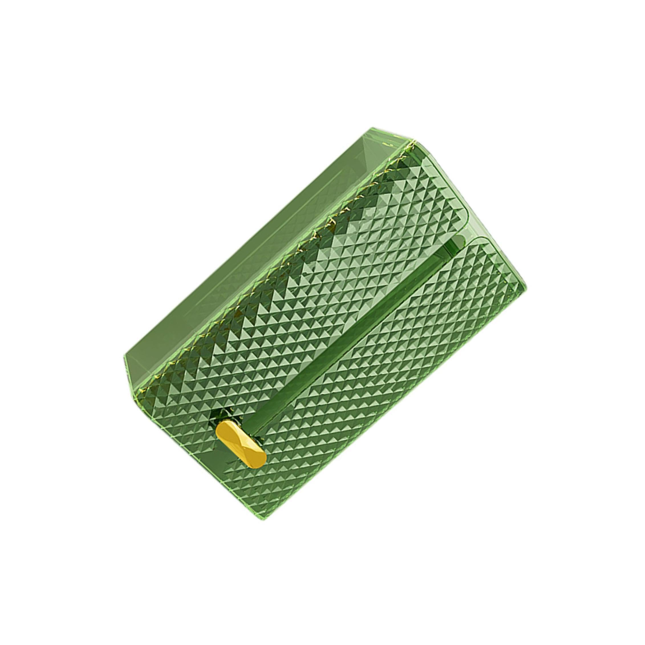 CYDZSRA Practical Tissue Dispenser Box Elegant Tissue Storage Box For Convenient Bath Every Home Dispenser Storage Kitchen, Green, 21.5x12.5x10.2cm