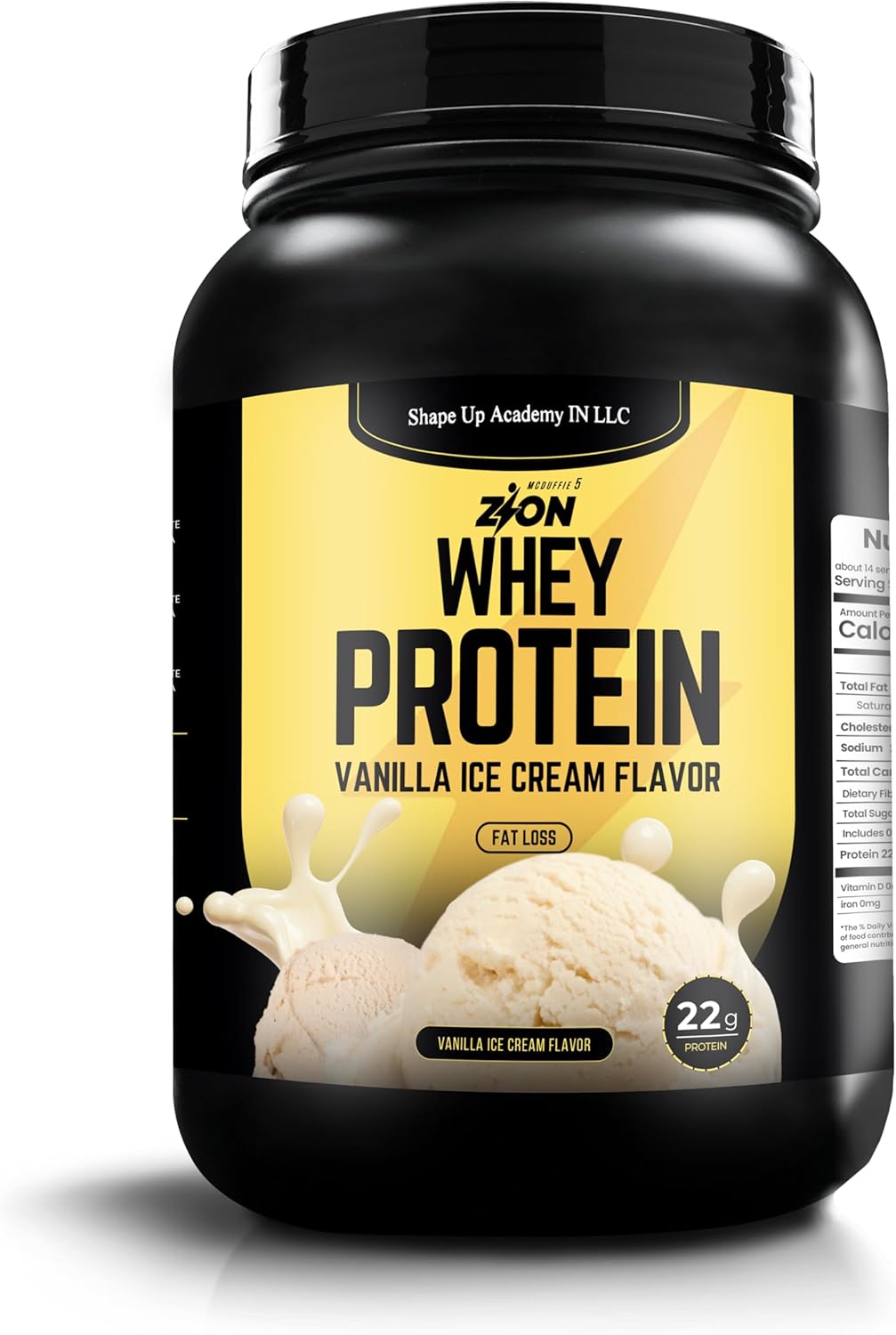 Whey Protein Powder, Chocolate Fudge Ice Cream, 1 Pound, High Impact 100% Pure Whey Protein by McDuffie 5 Zion, Perfect for for Muscle Recovery & Strength (1 Pound, Chocolate Protein)