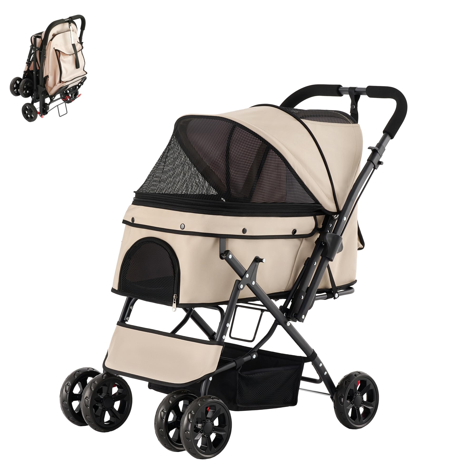 Amazon.co.jp: MOTASAN ペットカート 対面両用 犬カート 多頭