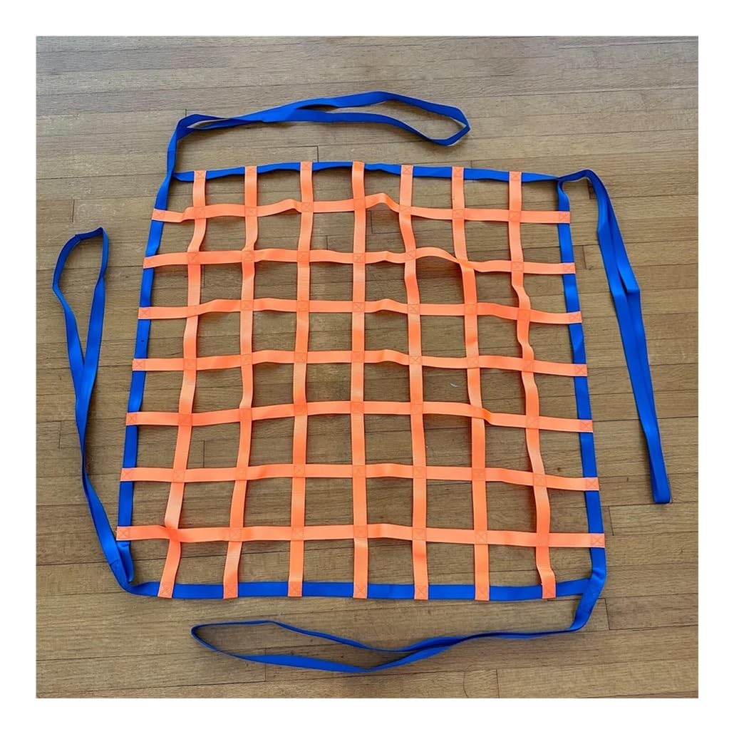 WQPMNYG Hoisting Lifting Nets,1.5m Heavy-Duty Polyester Cargo Net - 1102lbs Capacity Securing Webbing Straps for Construction, Rigging & Moving - Durable Lifting Sling for Secure Transport