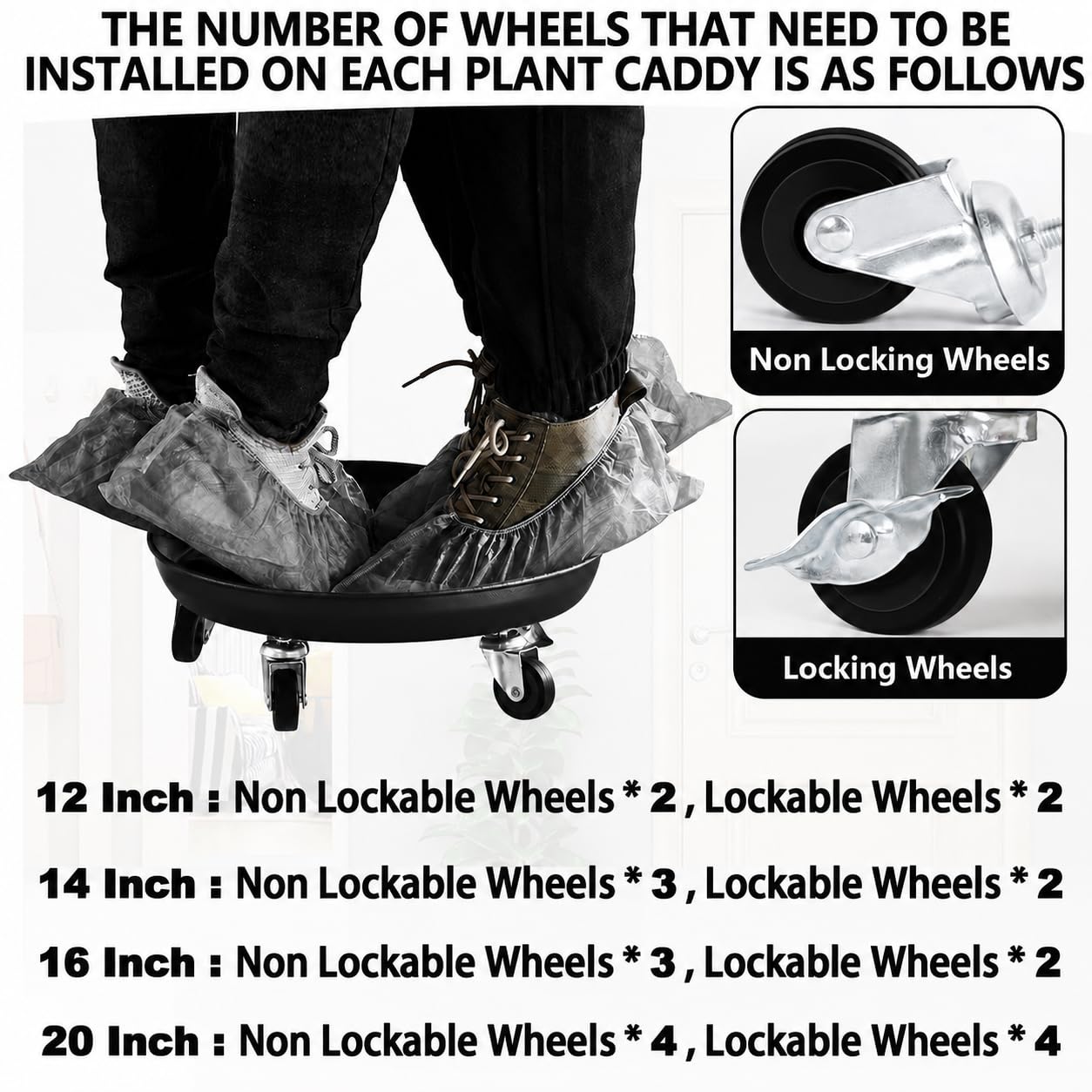 Metal Rolling Plant Caddy - Durable & Lockable -2 Metal Rolling Plant Caddy - Durable & Lockable -2