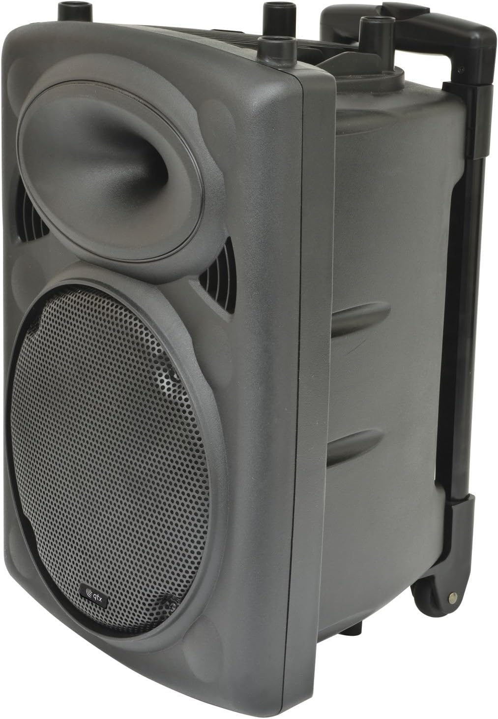 QTX QR10PA Wheeled Portable Powered PA Unit 10"Speaker/Amplifier & Microphone
