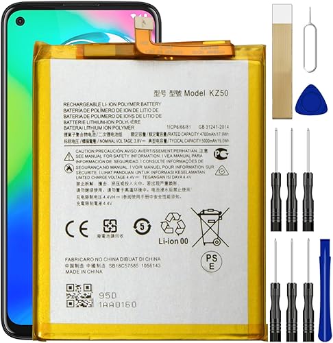 Batería de repuesto KZ50 actualizada para Motorola Moto G Power XT2041 XT2041-4 XT2041-6 XT2041-3Verizon G Power XT2041-7Tracfone G Power XT2041DLG8