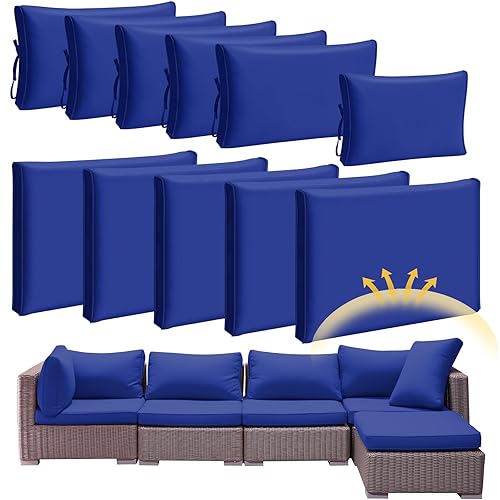 Patelai 11 Pcs Waterproof Patio Cushion Covers for Outdoor Sectional